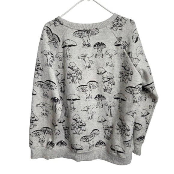 l.a. soul Tops - LA SOUL Gray and Black Mushroom Print Sweatshirt Womens Size 1X